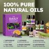 imageDaily Essential Oils 6Pack for Diffusers Aromatherapy Gift Set with Peppermint Tea Tree Eucalyptus Lavender Orange ampamp Lemongrass 6x5mLDaily Essential oil set