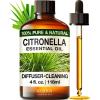 imageKUKKA Citronella Essential Oil  4 Fl Oz  100 Pure Natural  for Skin Diffuser Hair Care Face Aromatherapy Scalp and Body Massage Soap and Candle MakingCitronella
