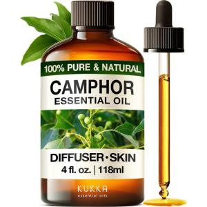 imageKUKKA Citronella Essential Oil  4 Fl Oz  100 Pure Natural  for Skin Diffuser Hair Care Face Aromatherapy Scalp and Body Massage Soap and Candle MakingCamphor