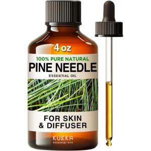 imageKUKKA Citronella Essential Oil  4 Fl Oz  100 Pure Natural  for Skin Diffuser Hair Care Face Aromatherapy Scalp and Body Massage Soap and Candle MakingPine Needle