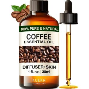imageKUKKA Coffee Essential Oil  1 Fl Oz  100 Pure Natural  for Skin Hair Face Candle Soap Making Diffuser ampamp Aromatherapy Fragrance Spray
