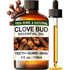 imageKUKKA essential oils 100 Pure ampamp Natural Peppermint Oil for Skin Hair Diffuser ampamp Soap Making DIY4 Fl Oz118 mlClove