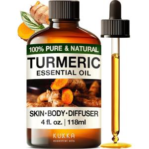imageKUKKA essential oils 100 Pure ampamp Natural Peppermint Oil for Skin Hair Diffuser ampamp Soap Making DIY4 Fl Oz118 mlTurmeric