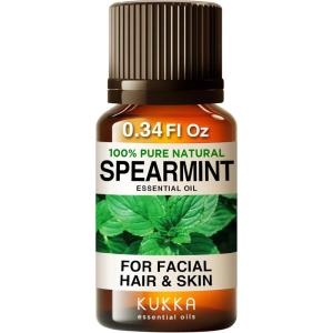 imageKukka Spearmint Essential Oil for Diffuser  100 Natural Aromatherapy Spearmint Oil for Skin Care Bath Bombs Soaps and Candles  Soap Making Scent ampamp DIY 034 Fl Oz
