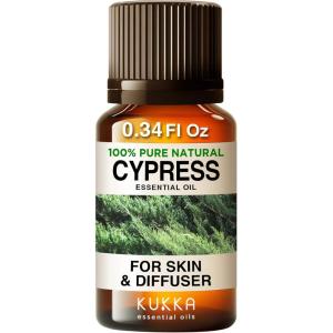 imageKukka Cypress Essential Oil for Diffuser  034 Fl Oz  100 Pure Natural for Varicose Veins for AromatherapyCandles ampamp Soap Making Scent DIY