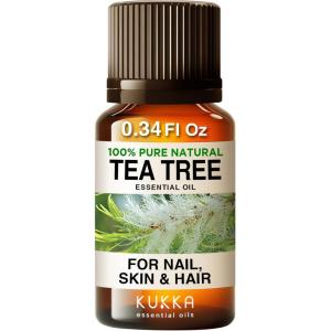 imageKukka Tea Tree Essential Oil  100 Natural Pure Tea Tree Oil for Skin Hair Toenail ampamp Soap Making Scent Melaleuca Oil  Great Scent Premium Quality Tea Tree Oil for Face 034 FL Oz