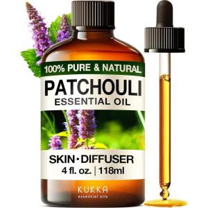 imageKukka Basil Essential Oil for Diffusers  4 Fl Oz  100 Pure Natural Basil Oil for Skin ampamp Aromatherapy Scent Massage Candles ampamp Soaps Making ScentPatchouli