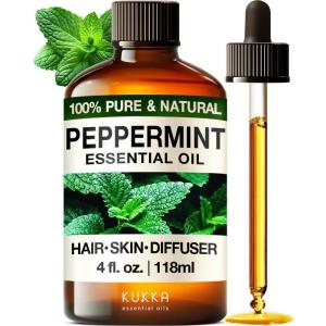 imageKukka Basil Essential Oil for Diffusers  4 Fl Oz  100 Pure Natural Basil Oil for Skin ampamp Aromatherapy Scent Massage Candles ampamp Soaps Making ScentPeppermint