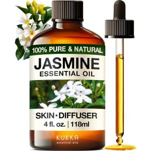 imageKukka Basil Essential Oil for Diffusers  4 Fl Oz  100 Pure Natural Basil Oil for Skin ampamp Aromatherapy Scent Massage Candles ampamp Soaps Making ScentJasmine