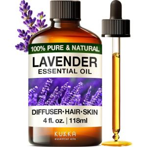 imageKukka Basil Essential Oil for Diffusers  4 Fl Oz  100 Pure Natural Basil Oil for Skin ampamp Aromatherapy Scent Massage Candles ampamp Soaps Making ScentLavender