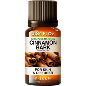 imageKukka Cinnamon Bark Essential Oil for Diffuser  100 Natural Cinnamon Bark Oil for Skin Aromatherapy Bath Bombs Soaps ampamp Candles  Soap Making ampamp DIY 034 Fl Oz