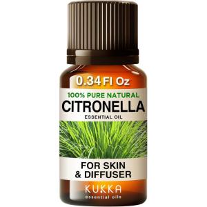 imageKukka Citronella Oil for Diffuser  034 Fl Oz  100 Pure Natural LemonScented for Skin Aromatherapy ampamp Soap Making Scent DIY