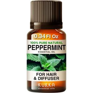 imageKukka Peppermint Oil for Hair Skin ampamp Diffuser  034 Fl Oz  100 Pure Natural Fresh Minty Scent for Personal Care ampamp Soap Making Scent DIY