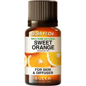 imageKukka Sweet Orange Essential Oil for Skin Diffuser ampamp Aromatherapy  034 Fl Oz  100 Pure Natural Fresh Scent for Candle ampamp Soap Making Scent DIY