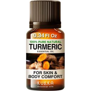 imageKukka Turmeric Essential Oil for Skin ampamp Diffuser  034 Fl Oz  100 Pure Natural for Face Hair Aromatherapy Bath Bombs Candles ampamp Soaps Making Scent Scent DIY