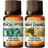 imageEucalyptus Essential Oil for Diffuser ampamp May Chang Essential Oil for Diffuser Set  100 Natural Aromatherapy Grade Essential Oils Set  2x034 fl oz  Kukka